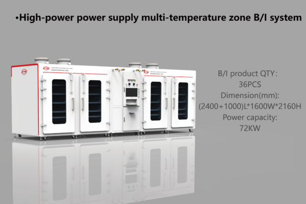High-power power supply multi-temperature zone B/I system